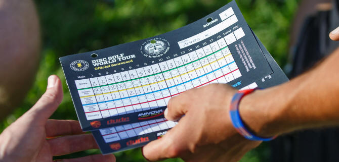 Billedresultat for disc golf scorecard